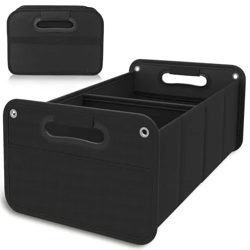 YGVQN Kofferraum Organizer,Autotasche Faltbox,Kofferraumtasche Faltbar mit Taschen,Rutschfest und Stabil, Robust & Wasserabweisend aus Oxford Gewebe,Auto Zubehör Innenraum Organizer