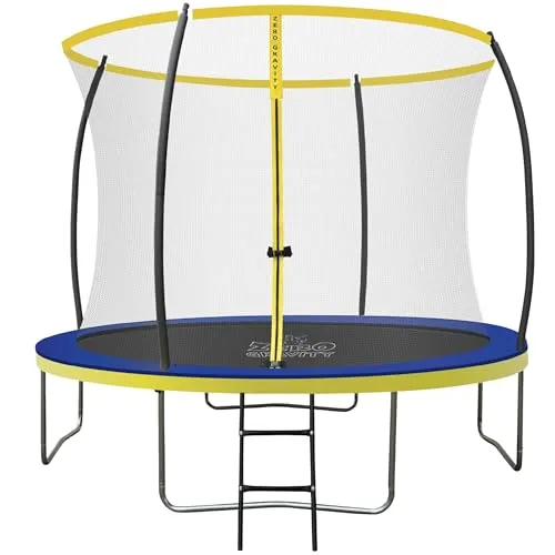 Zero Gravity Outdoor Trampolin 305cm - TÜV-geprüft und sturmsicher - Gartentrampolin mit patentiertem Stecksystem, schnellem Aufbau in 5 Minuten und innenliegendem Sicherheitsnetz für maximale Sicherheit beim Springen.