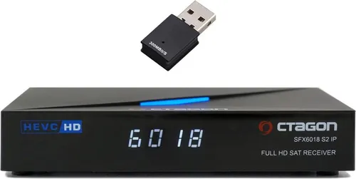 Octagon SFX6018 S2+IP - Full HD Sat IP-Receiver mit 300Mbit/s WLAN Stick, Dual-Core CPU und umfangreichen Entertainment-Funktionen