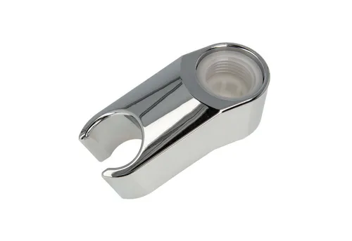 tecuro Brausehalter - Verchromter Armaturenhalter - Brausegarnituren: Idealer Halter für Brauseschläuche, bohrfreie Montage an Armaturen, drehbar, hochglanzverchromt und passend für 1/2 Zoll Brauseabgänge.
