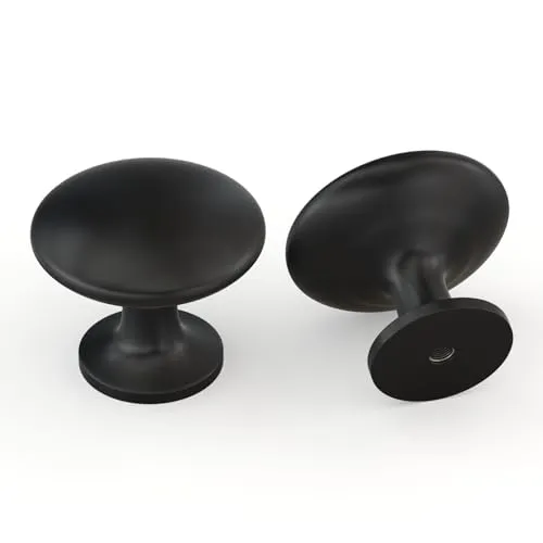 LONTAN 10 Stück Küchenknöpfe Schwarz Modern in schwarz von LONTAN