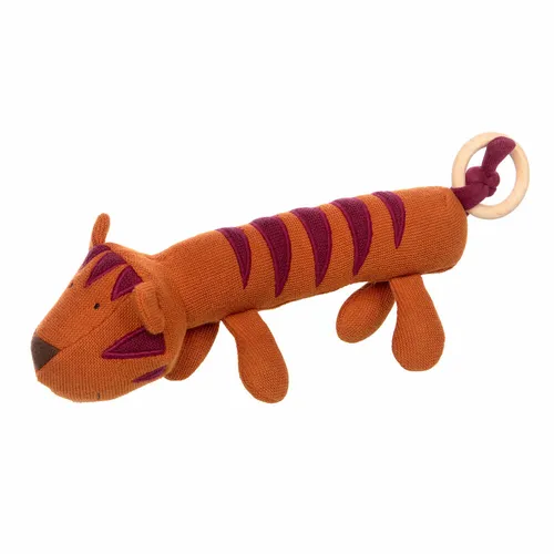 sigikid Strick-Greifling Tiger – Rassel für Babys - Weicher Strick-Greifling in Tiger-Design, ideal für die frühkindliche Förderung der Sinne. Aus Baumwolle und Polyester gefertigt, perfekt für kleine Hände.