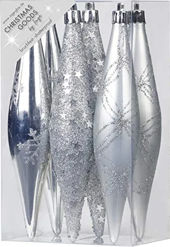 Weihnachtsbaumschmuck Silber von INGE-GLAS