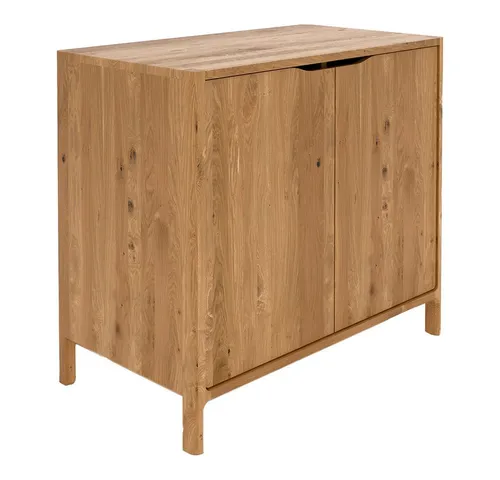 Lomadox Kommode THORNBURY-165, Sideboard, Wildeiche massiv geölt, grifflos, montiert