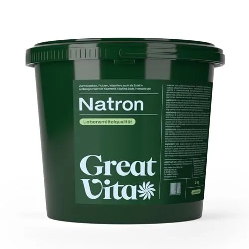 Natron Pulver 10kg Eimer Lebensmittelqualität E500ii von GREAT VITA