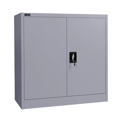 Makika Aktenschrank - Vielseitiger Büroschrank aus Stahl - Spinde & Stahlschränke mit 2 höhenverstellbaren Einlegböden, abschließbar für mehr Sicherheit und ideal für Büro oder Werkstatt.