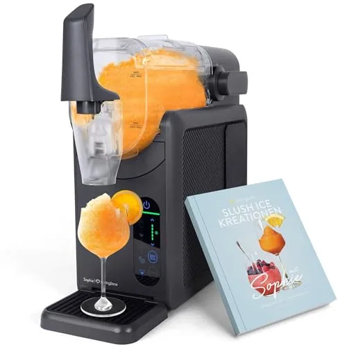 Springlane 2 Liter Slush Maschine inkl. Rezeptbuch, 5-in-1 Slushie Maschine für Slushies, Cocktails, Frappés, Milchshakes oder Weinslush, einstellbare Konsistenz & Selbstreinigung - Anthrazit