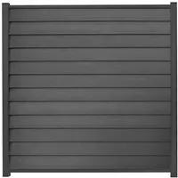GartenLand Zaun Schwedenprofil WPC 180x180 cm - WPC Steckzaun in Anthrazit Holzstruktur für individuelle Zaungestaltung, pflegeleicht und witterungsbeständig. Ideal für langlebige und moderne Zaunlösungen.