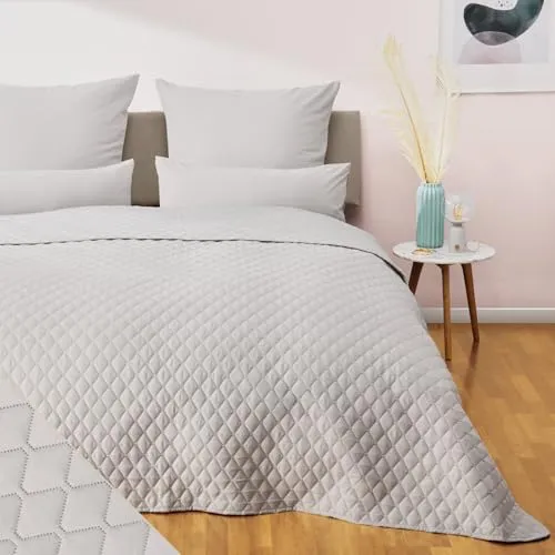 Blumtal Tagesdecke 220x240 cm - Oeko-TEX zertifiziert - Bettdecken in optimaler Größe für Betten bis 160x200 cm. Schadstofffrei, modern und langlebig – die perfekte Wahl für ein stilvolles Zuhause!