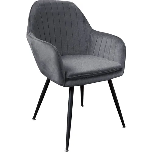 TRISENS Polsterstuhl Gloria – Eleganter Armlehnenstuhl mit Samtbezug - Stilvoller Polsterstuhl mit edlem Samtbezug und Armlehnen, ideal für Esszimmer oder Büros. Pflegeleicht und in 5 Farben erhältlich – für jeden Einrichtungsstil die perfekte Wahl!