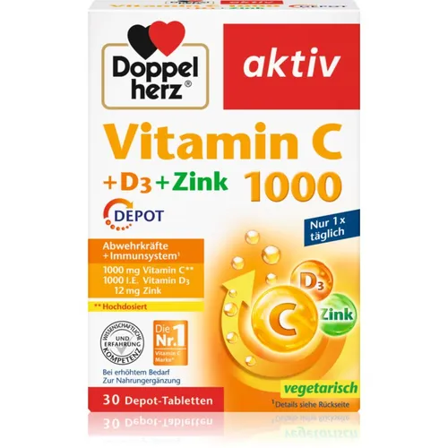 Doppelherz Vitamin C1000 + D3 + Zink Depot Tabletten