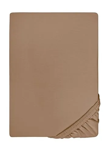 Biberna Feinjersey-Spannbetttuch 0077144 in braun von biberna
