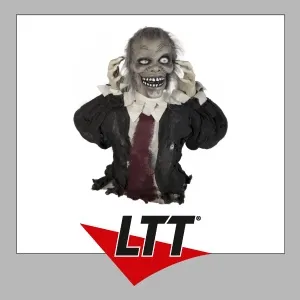 EUROPALMS Halloween Zombie Theo, 67cm - Gruselige Halloween-Dekoration, 67cm große Zombie-Figur für ein schauriges Ambiente auf deiner Halloween-Party.