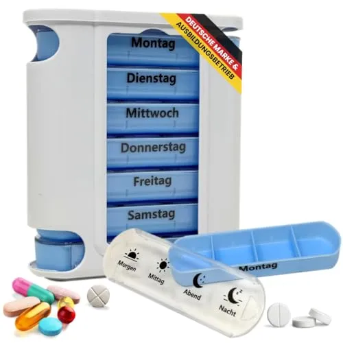 LisaCare Pillendose 7 Tage 4 Fächer BPA frei von LisaCare
