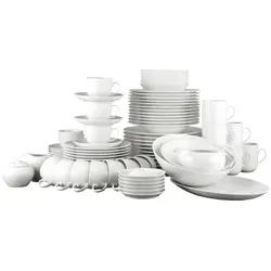 Seltmann Weiden Kombiservice Rondo Liane 84er Set - Services: 84-teiliges Porzellanservice in zeitlosem Design, ideal für den täglichen Gebrauch und besondere Anlässe.