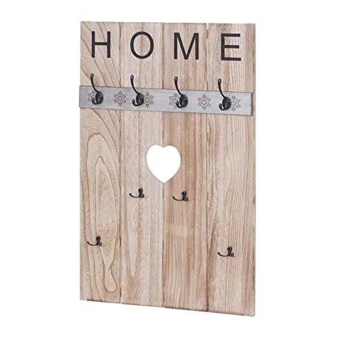 Produktbild Wandgarderobe HWC-C89 Home – Vintage Shabby-Look mit 8 Haken
