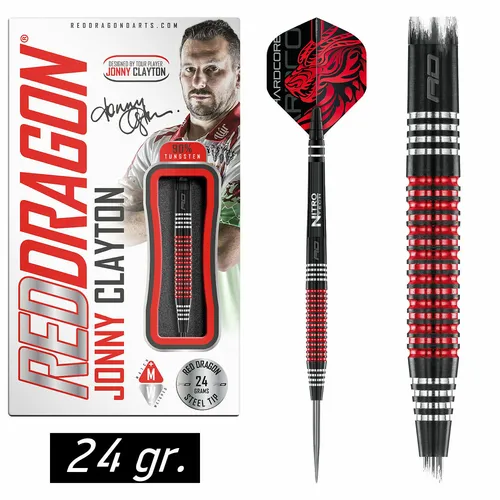 REDDRAGON Steel Dart Darts Pfeile Steeldarts Jonny Clayton Ferret Black SE 24 gr