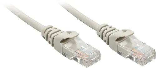 LINDY 48364 RJ45 Netzwerkkabel, Patchkabel CAT 5e U/UTP 3.00m Grau 1St.