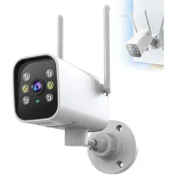 Kamera,Smarte WiFi Kamera mit Personenerkennung&Auto-Tracking, 1080P Vollfarbe Nachtsicht, Zweiwege-Audio, IP66, für Baby, Haustier & Hausüberwac...