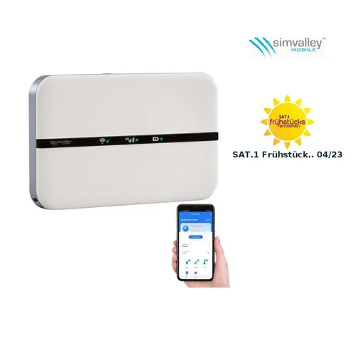 Mobiler 4G/LTE-Router im Kreditkartenformat, bis 150 Mbit/s, Akku, App