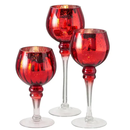 BOLTZE Windlicht Minou 3er Set in rot von BOLTZE