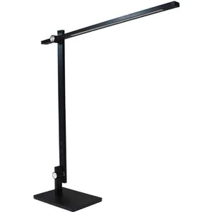 Unilux Schreibtischlampe Lumilight, mit LED, mit Standfuß, 1.200 Lumen / 10 W, dimmbar, schwarz
