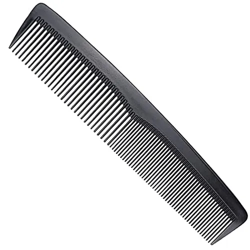 Stücke 19cm Styling Kamm Männer Multifunktionaler,Bruchfester Premium Grobzinkiger Carbon,Antistatischer Haar Kamm Friseur zum Haare Schneiden, Breiter Zahnkamm+Feine Zahnung 1