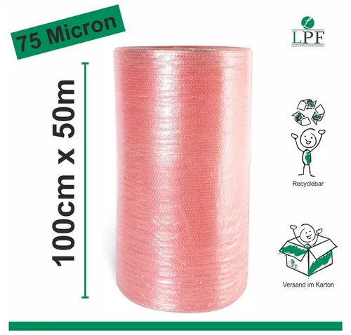 LPF dieLUFTPOLSTERFOLIE Schutzfolie Luftpolsterfolie LPF75 Breite 100cm x Länge 50m Noppenfolie