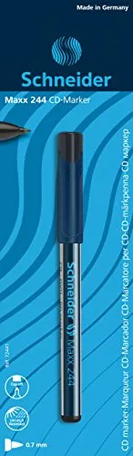 Schneider Schreibgeräte CD-, DVD-, BD-Marker Maxx 244, 0,7 mm, schwarz, 1er Blisterkarte