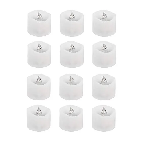 LED-Teelichter | LED-Kerzen | Ø 3,6cm | 3,2 cm hoch | warmweiß | mit Timer-Funktion (6 Stunden AN | 18 Stunden AUS) | 12 Stück