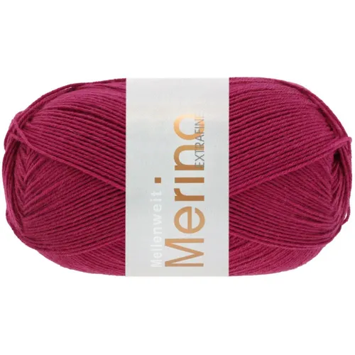 LANA GROSSA MEILENWEIT 100 MERINO EXTRAFINE UNI -pastell Garn (2442 - Dunkelrot)