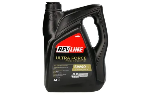 REVLINE Motoröl 5W-40 Ultra Force - Hochleistungs-Motoröl für VW, Mercedes-Benz und Audi, sorgt für optimalen Schutz und Leistung bei jedem Wetter. Inhalt: 4 Liter, entspricht mehreren Herstellerempfehlungen.