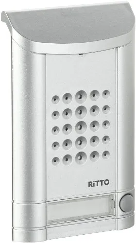 Ritto Minivox Türstation 1Taste weiß alu 1271937 von Schneider Electric