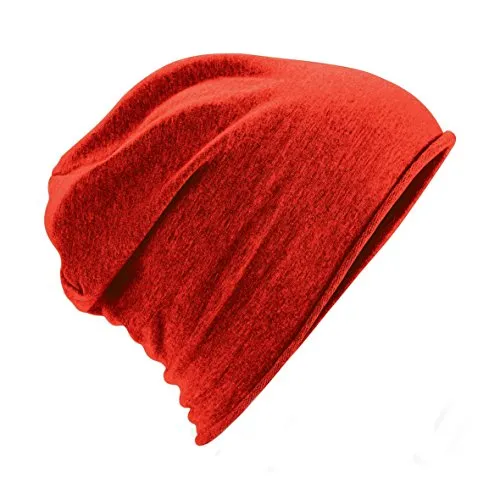 Beechfield Unisex Beanie B361.Red Jersey, Schwarz, Einheitsgröße