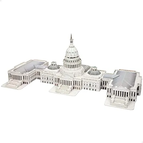 3D Puzzle Colorbaby The Capitol Hill - Detailgetreues 126-teiliges Puzzle, fördert Feinmotorik und räumliches Vorstellungsvermögen für Kinder ab 3 Jahren
