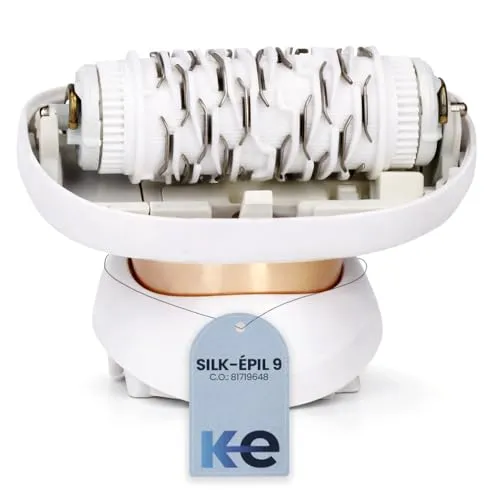 Anakel Home Ersatzkopf 81719648 kompatibel mit Braun Silkepil 9 Flex Epilierer, flexibler Kopf, Micro-Grip-Technologie mit 40 Pinzetten