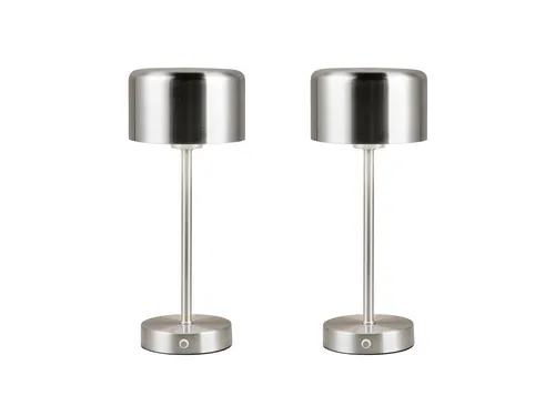 Kabellose LED Akku Tischleuchte 2er SET, 30cm - Flexibel und modern - Klassische Tischleuchten, 2er SET mit modernem Design, dimmbar und kabellos für flexiblen Einsatz. Ideal für Nachttisch oder Sideboard, perfekte Zusatzbeleuchtung ohne Stromanschluss.