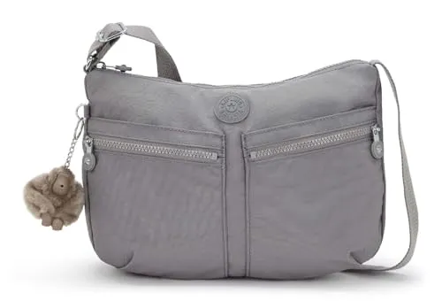 Kipling Basic Izellah Umhängetasche grau KPK021448DH1 - Umhängetasche aus strapazierfähigem Polyamid, leicht und ideal für den täglichen Gebrauch.