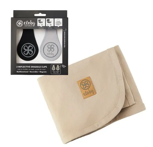 Cloby Kinderwagen-Sonnenschutzhülle UV Decke und Magnetclips im Set