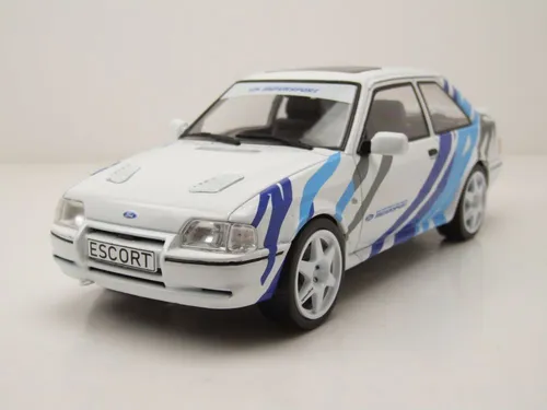 Ford Escort MK4 RS Turbo S2 1990 Modellauto 1:18 MCG - Detailgetreues 1:18 Modellauto des Ford Escort MK4 RS Turbo S2 aus 1990, mit OVP und in hochwertigem Die-Cast-Material, ideal für Sammler und Liebhaber.