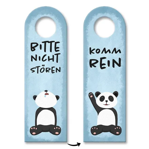 Bitte nicht stören Türhänger aus Filz mit niedlichem Panda von speecheese