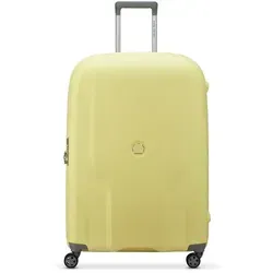 DELSEY Clavel Mr Trolley 76cm Gelb - Einkaufsroller aus recyceltem Polypropylen, mit 4 stabilen Rädern für mühelosen Transport und modernes Design in blassgelb.