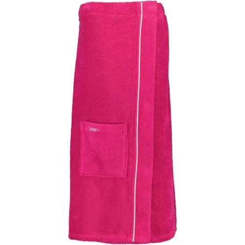 Vossen Kilt Livina - Midilänge für Sauna & Spa - Bademantel aus hochwertigem Wirkfrottier mit Klettverschluss, ideal für den Wellnessbereich. OEKO-TEX® zertifiziert und besonders pflegeleicht bei 60°C Maschinenwäsche.