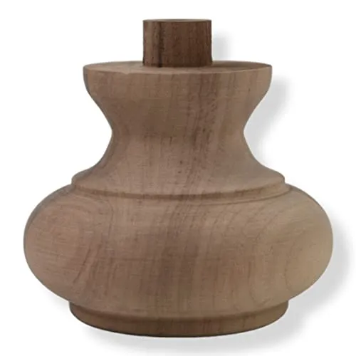 Holzando Holzfüße für Möbel aus Nussbaum ø100 - naturbelassenes Holz - ideal für Restauration & Reparatur - Möbelfüße Holz in Verschiedene Größen & Materialien erhältlich