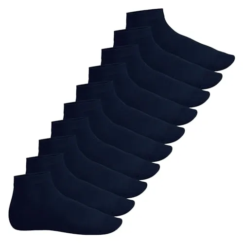 Footstar EVERYDAY! 10 Paar Damen Herren Quarter Socken - Marine 47-50