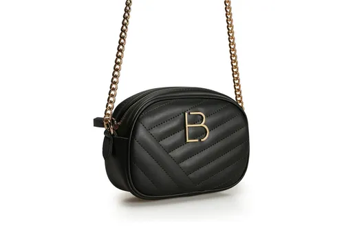 Lucky Bees Umhängetasche in Schwarz – Stilvolle Damenhandtasche - Elegante Lucky Bees Umhängetasche in Schwarz (B)20 x (H)15 x (T)7 cm, ideal für jeden Anlass. Aus hochwertigem Kunstleder mit gestepptem Design und praktischem Reißverschluss. Perfekt für stilbewusste Damen.