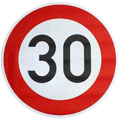 Original Verkehrsschild RA2 Nr. 274-30 Zulässige Höchstgeschwindigkeit 30 km/h RSA-21 RAL Straßenschild Baustellenschild Verkehrszeichen Verkehrsschilder Straßenschilder Schild Geburtstagsschild