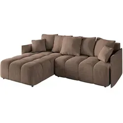 ALTDECOR Ecksofa LONLI-L mit Schlaffunktion in braun von ALTDECOR