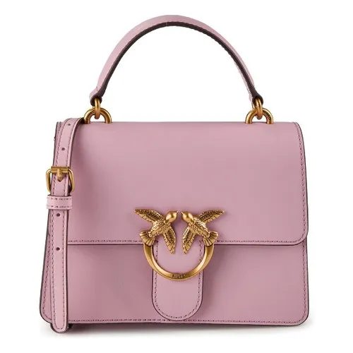 Pinko Love One Mini Handtasche - Elegante Damenhandtasche aus feinem Rindsleder in zartem Rosa mit antik-goldenen Details. Ideal für jeden Anlass und perfekt für stilbewusste Frauen.