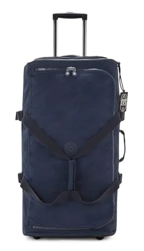 Kipling TEAGAN L Reisetasche mit Rollen, Blau - Hochkant Reisetasche aus 100 % Polyamid, wasserabweisend mit 91 l Volumen - ideal für lange Reisen und komfortables Transportieren.